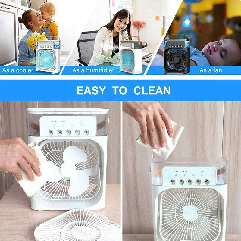 3 in 1 Portable Air Conditioner Mist Cooler