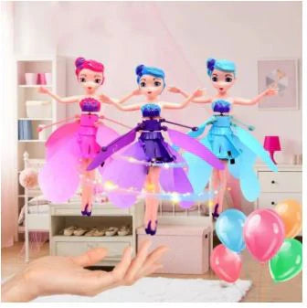 Rechargeable LED Flying Princess Dolls with Infrared Control - Magic Flying Toys for Kids - Perfect Birthday Gift