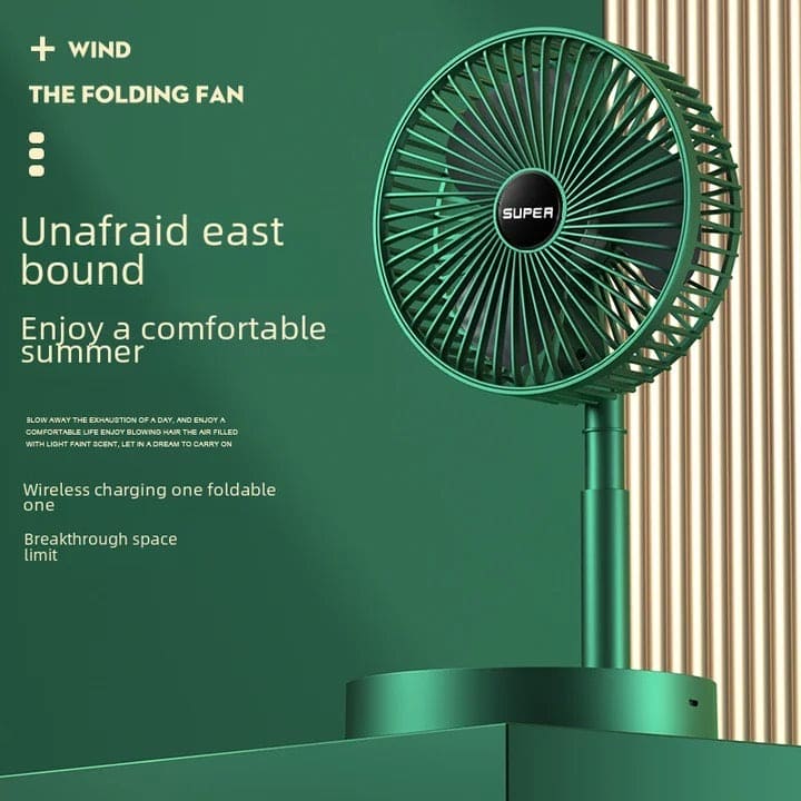 Telescopic Folding Fan, Mini Electric Desktop Fan, Portable Summer Rechargeable Fan,