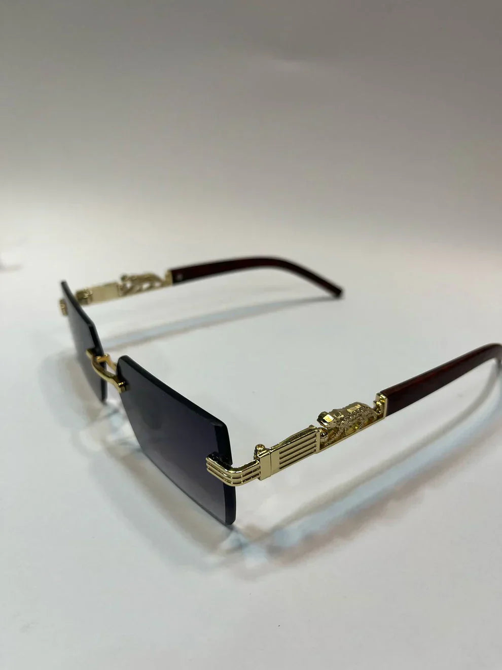 Rimless Glassess with Leopard