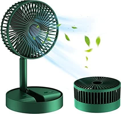 Telescopic Folding Fan, Mini Electric Desktop Fan, Portable Summer Rechargeable Fan,