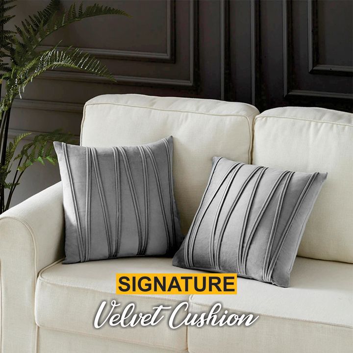 Grey Velvet Cushion
