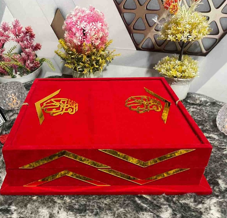 Fancy Bridal RED Holy Quran-Red Velvet