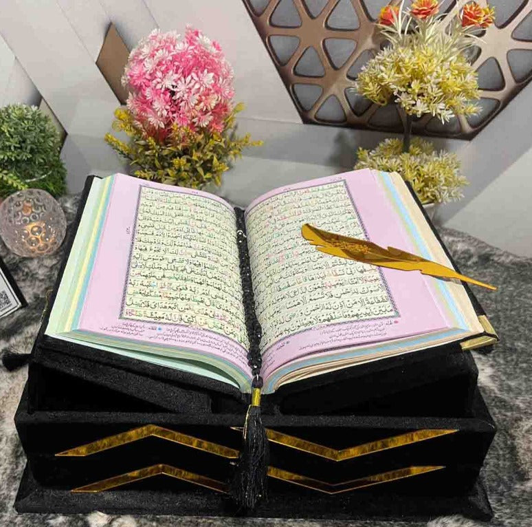 Fancy Bridal  Holy Quran-Black Velvet