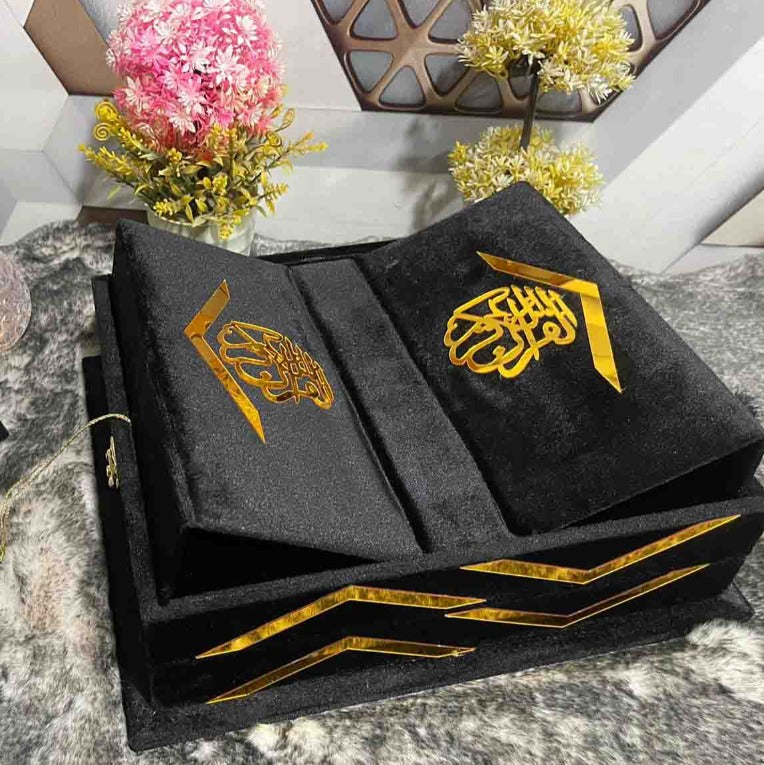Fancy Bridal  Holy Quran-Black Velvet