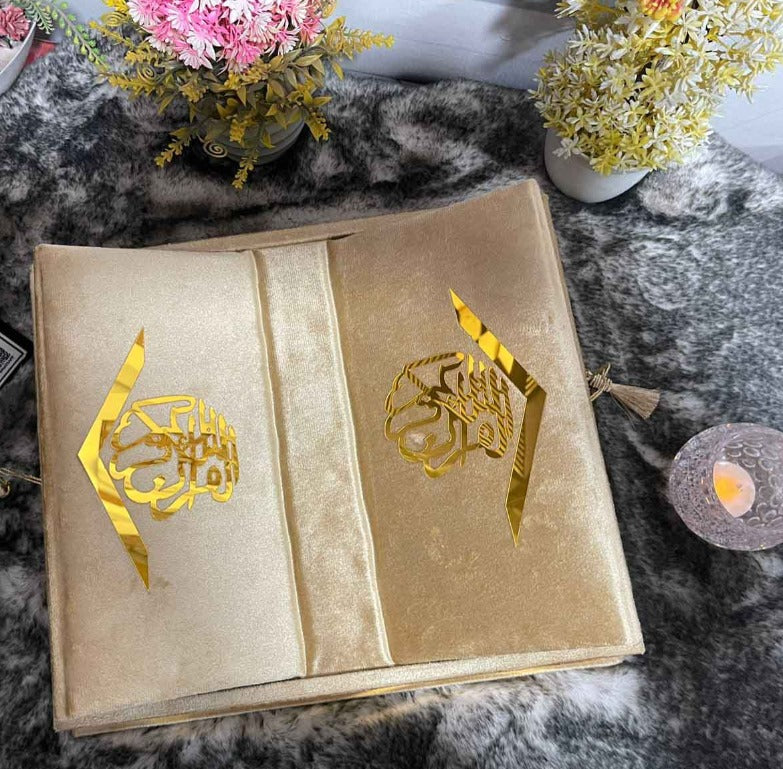 Fancy Bridal  Holy Quran-Golden Velvet