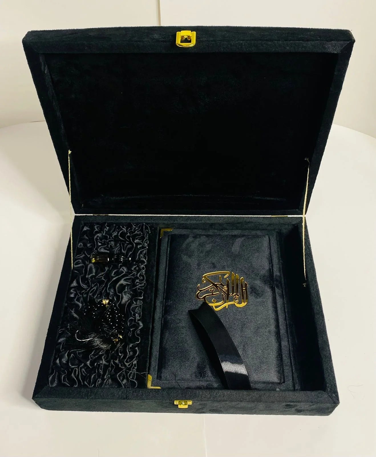 Luxurious embroidery bridal gift set with beautiful tabseeh and ittar