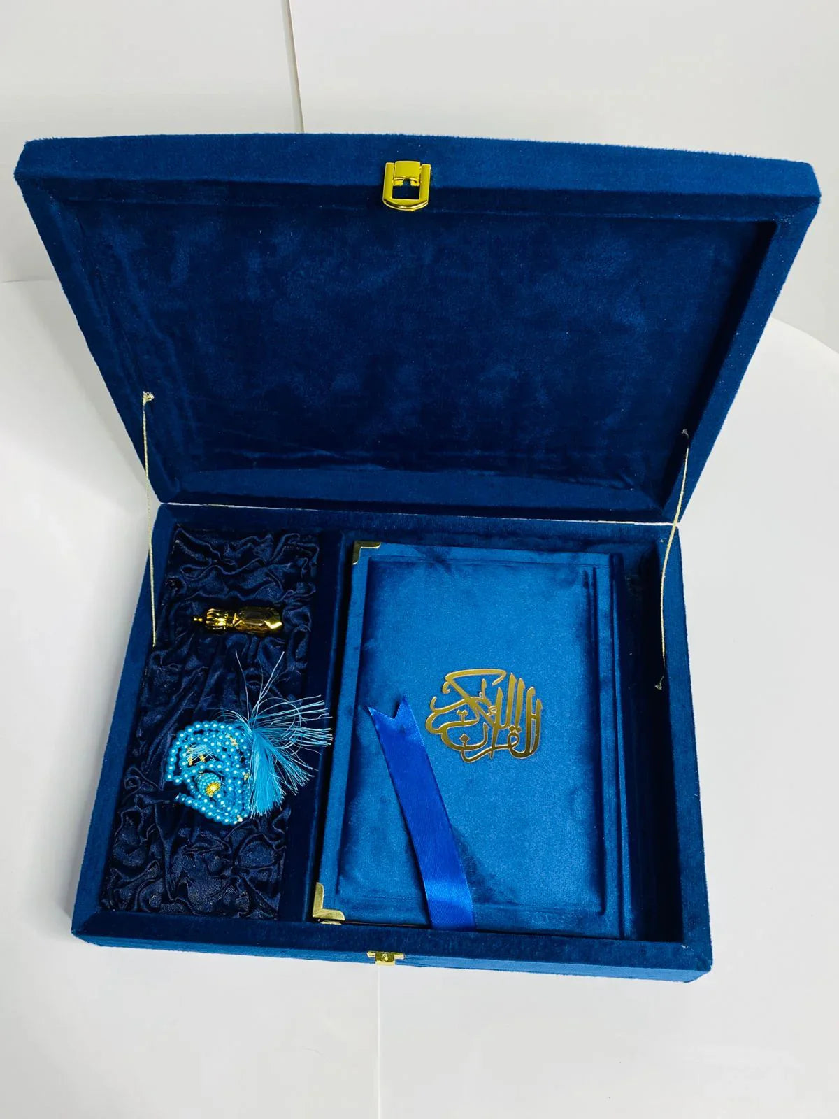 Luxurious embroidery bridal gift set with beautiful tabseeh and ittar