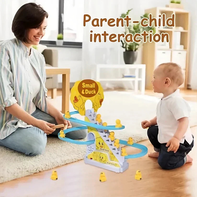 Automatic Stair-Slide Funny Duck Toy Set For Kids
