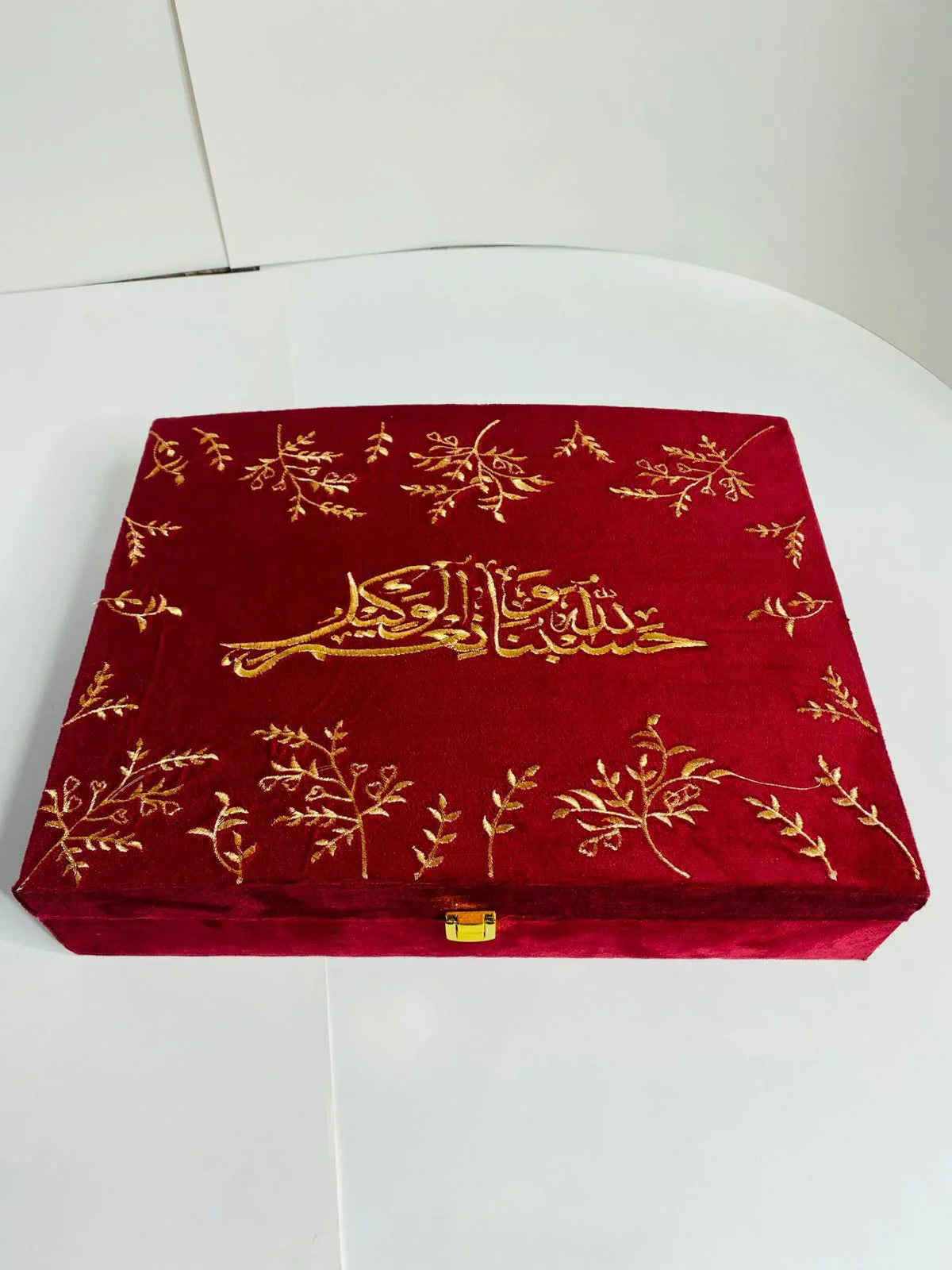 Luxurious embroidery bridal gift set with beautiful tabseeh and ittar
