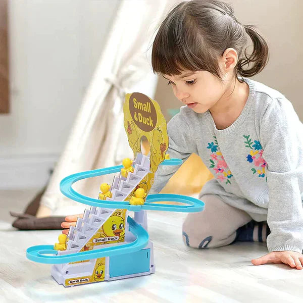 Automatic Stair-Slide Funny Duck Toy Set For Kids